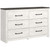 Gerridan White/Gray 5 Pc. Dresser, Mirror, Chest, King Panel Bed