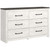 Gerridan White/Gray 4 Pc. Dresser, Mirror, Queen Panel Bed