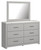 Cottenburg Light Gray/White 4 Pc. Dresser, Mirror, King Panel Bed