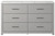 Cottonburg Light Gray/White Six Drawer Dresser