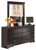 Huey Vineyard Black Dresser, Mirror