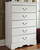 Anarasia White 7 Pc. Dresser, Mirror, Chest, Queen Sleigh Bed, Nightstand