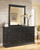 Maribel Black 4 Pc. Dresser, Mirror, Chest, Full Panel Headboard