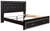 Kaydell Black King Upholstered Panel Bed With 2 Storage Drawers