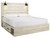 Cambeck Whitewash King Panel Bed With Side Storage Drawers