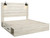 Cambeck Whitewash King Panel Bed With Side Storage Drawers