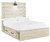 Cambeck Whitewash Full Panel Bed With Side Storage Drawers