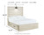 Cambeck Whitewash Full Panel Bed With 4 Storage Drawers