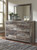 Derekson Multi Gray 9 Pc. Dresser, Mirror, Chest, Full Panel Bed With 2 Storage Drawers, 2 Nightstands