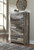 Derekson Multi Gray 6 Pc. Twin Panel Headboard, Dresser, Mirror, Chest, Nightstand
