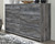 Baystorm Gray 5 Pc. Dresser, Chest, Mirror, King Panel Bed