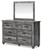 Thyven Gray Dresser, Mirror