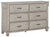 Hollentown Whitewash 4 Pc. Dresser, Mirror, Chest, Queen Panel Bed