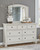 Robbinsdale Antique White 7 Pc. Dresser, Mirror, Queen Panel Bed, 2 Nightstands