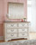 Realyn White/Brown/Beige Dresser 6-drawer