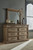 Markenburg Brown 8 Pc. Dresser, Mirror, Chest, Queen Panel Bed, 2 Nightstands