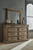 Markenburg Brown 8 Pc. Dresser, Mirror, Chest, King Panel Bed, 2 Nightstands