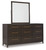 Burkhaus Brown Dresser, Mirror