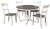 Nelling White/Brown/Beige 6 Pc. Dining Room Table, 4 Side Chairs