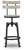 Karisslyn Whitewash/Black Swivel Barstool