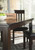 Haddigan Dark Brown 5 Pc. Extension Table, 4 Side Chairs