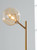 Abanson Amber/Gold Finish Metal Floor Lamp