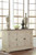 Bolanburg Beige 11 Pc. Counter Table, 6 Barstools, Server, 3 Cabinets