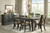 Tyler Creek Dark Gray 7 Pc. Dining Room Table, 4 Side Chairs, 2 Upholstered Side Chairs