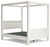 Aprilyn White 4 Pc. Dresser, Queen Canopy Bed