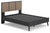 Charlang Black/Gray Full Panel Platform Bed