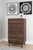 Calverson Mocha Five Drawer Chest