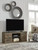 Trinell Brown Dark TV Stand W/Fireplace Option 60'' X 14.8'' X 24.33''