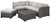 Cherry Gray Loveseat Sec/Otto/tbl Set (Set of 4)