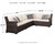 Easy Dark Brown/Beige Sofa/Couch Sec/chair W/Cush (Set of 3)