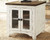 Wystfield White/Brown Rectangular End Table 2 Doors