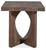 Abbianna Medium Brown Square End Table