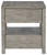 Krystanza Weathered Gray Rectangular End Table