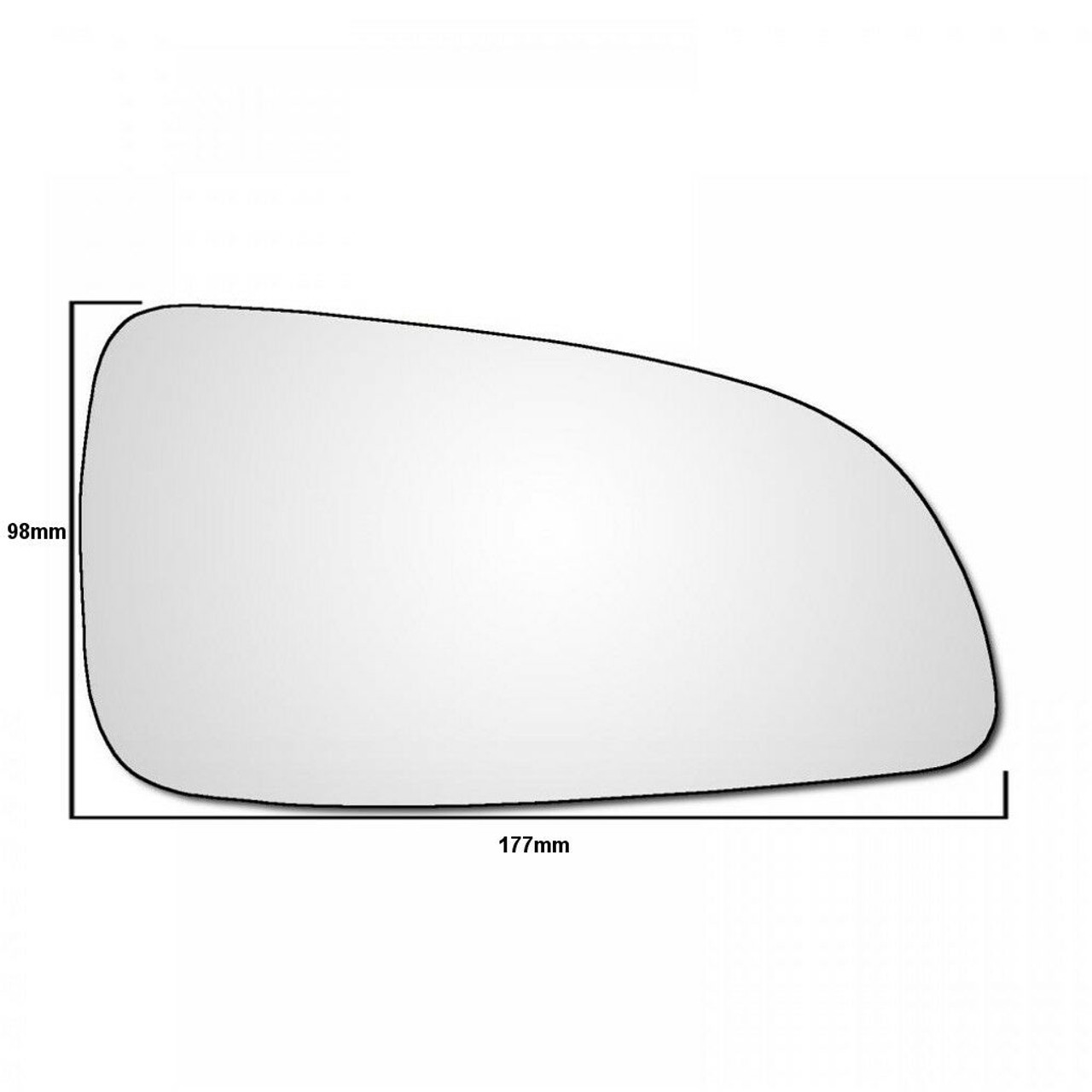 vauxhall astra right wing mirror