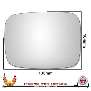Land Rover Classic Range Rover DESMO Left – UK Passenger Side Convex – Direct Replacement replacement mirror glass