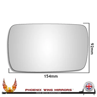 BMW 8 Series E31 1990–2000 Left – UK Passenger Side Convex – Stick On replacement mirror glass
