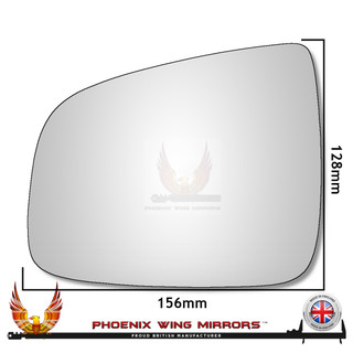 Dacia Logan including MCV 2008–2021 Left – UK Passenger Side Convex – Stick On replacement mirror glass