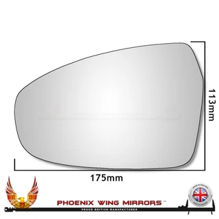 Kia ProCeed 2018–2025 Left – UK Passenger Side Convex – Stick On replacement mirror glass