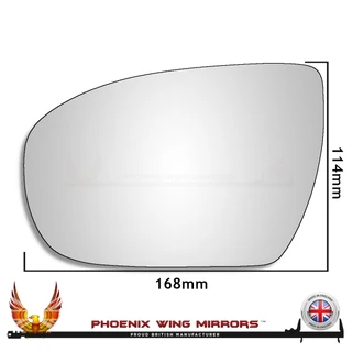Hyundai i20 Mk2 2014–2020 Left – UK Passenger Side Convex – Stick On replacement mirror glass