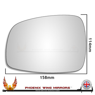 Suzuki Swift 2004–2009 replacement convex wing mirror glass — side options