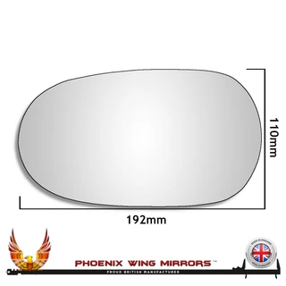 Jaguar XK / XKR 2006–2009 Left – UK Passenger Side Convex – Stick On replacement mirror glass