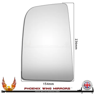 Mercedes-Benz Sprinter Mk3 Long Arm 2018–2026 Left – UK Passenger Side Convex – Stick On replacement mirror glass