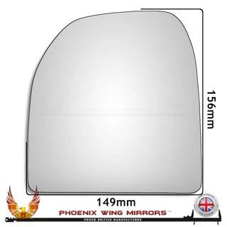 Ford Transit Custom Mk2 Upper 2023-2026 Left – UK Passenger Side Convex – Stick On replacement mirror glass