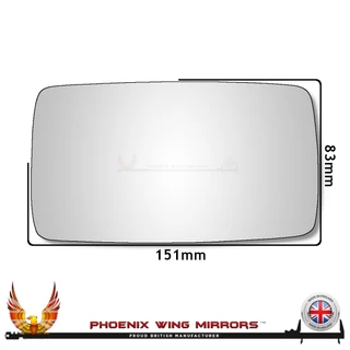 Ford Fiesta Mk1 Remote Cable Adjust 1976-1983 Left – UK Passenger Side Convex – Stick On (Remote Cable Housing) replacement mirror glass