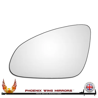 Vauxhall Opel Cascada 2013–2020 left hand passenger side convex replacement wing door mirror glass, adhesive stick-on