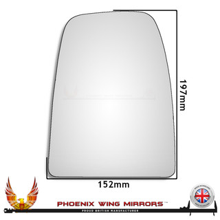 Iveco e-Daily 2022–2026 Left – UK Passenger Side Convex – Stick On replacement mirror glass